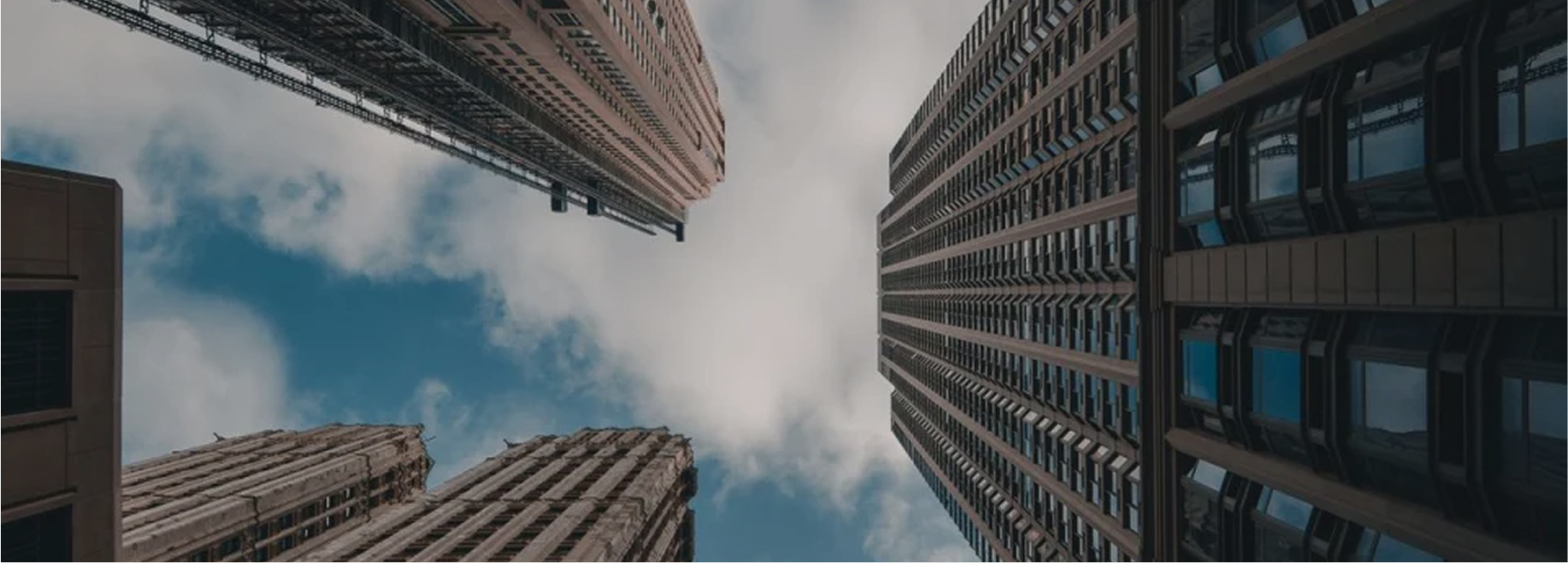 buildings seen from below